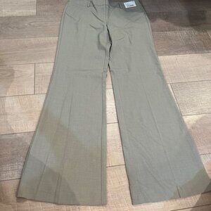 New York & Company Stretch Flare Pants Size 8 Mid Rise Beige City Stretch Luxe